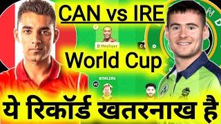CAN vs IRE Dream11 Team CAN vs IRE 13th T20 World Cup Dream11 Prediction Canada vs Ireland Dream11