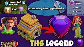 Th6 Legend League 5008 Attacks Using Root RiderTh6 Best BarchPushing Strategy#clashofclans