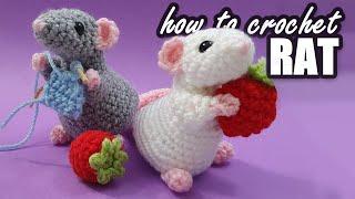 How to crochet a Rat with a Strawberry