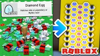 I SPENT 100000 ROBUX on DIAMOND EGGS in BEE SWARM SIMULATOR... ROBLOX