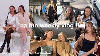 vlog - a busy & eventful week fashion week podcast chit chats & meetings