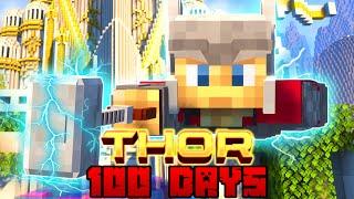 I Survived 100 Days As THOR on HARDCORE Minecraft