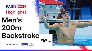 WHAT A WIN   Mens Swimming 200m Backstroke Highlights  #Paris2024