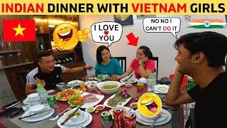 INDIAN having dinner with Vietnamese girls