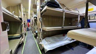 Interior of Economy 3 Tier AC of Indian Railways.