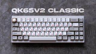 QK65v2 Classic Build & Sound Test Retro White + Brass Weight