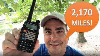 Baofeng UV-5R ham radio talking from Atlanta to Seattle