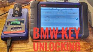 HOW TO UNLOCK A BMW KEY USING  AUTEL IM508 KEY PROGRAMMER #bmw #keyunlocking#keyprogrammer