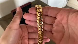 Daniel Jewelry Inc 13MM 14K Miami Cuban 7.5” Bracelet And 24” Chain 