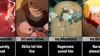 All Moments Naruto Almost Died
