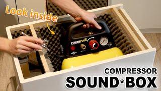 My Airbrush COMPRESSOR BOX - Sound Reduction - Take a look inside - DIY