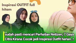 CITRA KIRANA 7 Inspirasi Outfit SERBA HITAM ala Citra Kirana Beri Sentuhan Orange
