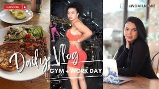 Spend the day with me Leg workout + Work Day
