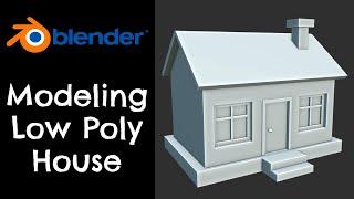 Modeling a low poly house  Blender 3.4 Tutorial