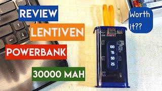 Review Powerbank Lentiven 30000Mah Fast Charging PD 20W