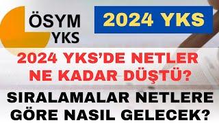  2024 YKSDE NETLER NE KADAR DÜŞTÜ?  SIRALAMALAR NETLERE GÖRE NASIL GELECEK? #2024yks #yks2024