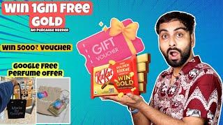 Kitkat New Loot Win 1Gm1Lakh Worth Gold  Google Gemini Free Perfume  Pulse Win Rs.5000 Voucher