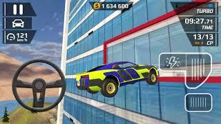 Smash Car Hit Green Sport Car Driving Simulator Impossible City Stunts Android Gameplay walkthrough