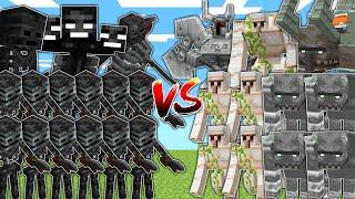 WITHERS vs IRON GOLEMS & RAVAGERS in Mob Battle
