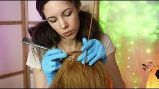 ASMR Dandruff Removal & Scalp Check On Doll With Fake Snow