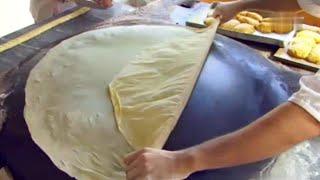 نان یوخه شیرازی Baking bread with soft and amazing Iranian dough