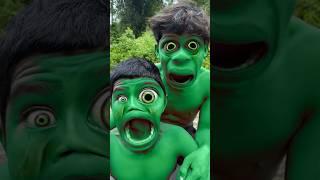 Hulk boy scary transformation with funny friend flying #shorts