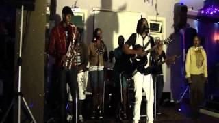 Davis Ntare and the band sing one of his songs mama baba forgive me at Gallileo lounge in Nairobi Kenya