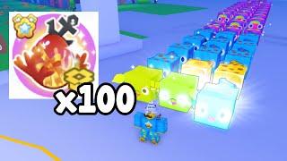 I Opened 100 Huge Machine Egg 2 And Hatched These Pets - Pet Simulator X Roblox