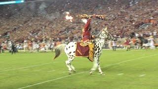 FSU Football Chief Osceola Renegade at Doak Tomahawk Chop