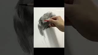 How to draw Hair #hairdrawing  #drawing #pencil