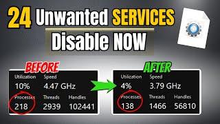 Disable These 24 SERVICES Now  Speedup Windows Performance