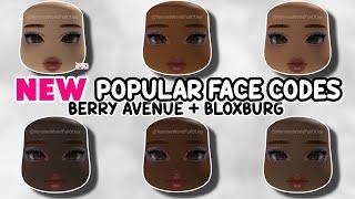 *NEW* POPULAR FACE CODES FOR BERRY AVENUE BLOXBURG AND ALL ROBLOX GAMES THAT ALLOW CODES 