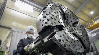Process of Making Overburden Mining Hammer. Heavy Equipment Factory in Korea