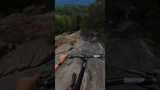 Mountain Biker takes the steepest route down the hill. #mountainbiking #gopro