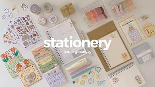 a *huge* stationery haul  aesthetic unboxing + back to school giveaway