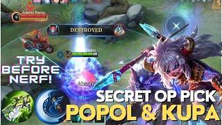 TRY THIS PICK BEFORE NERF  Popol and Kupa Jungle  Mobile Legends