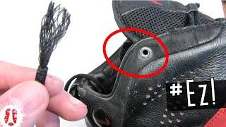 HOW TO Easily Lace or Thread A Frayed Shoelace or Rope  Shoe Laces Hack #LifeHack