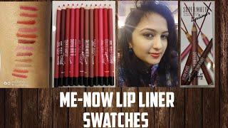 Affordable Lip Liners Me-Now Lip Liner Review & Swatches  SummiSparkles