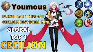 CECILION BEST BUILD 2020  TOP 1 GLOBAL CECILION BY Youmous  MOBILE LEGENDS BANG BANG