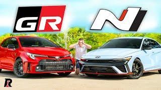 2024 Hyundai Elantra N vs Toyota GR Corolla Comparison  Turning the Tables