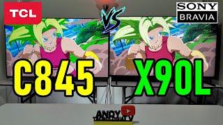 TCL C845 vs SONY X90L  Mini LED vs FALD  Dolby Vision 144Hz 120Hz VRR Freesync VRR GSync