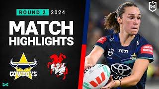 NRLW 2024  Cowboys v Dragons  Match Highlights