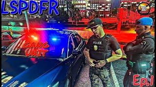 Playing GTA 5 As A POLICE OFFICER Gang Unit Patrol GTA 5 Lspdfr Mod Episode 1 #lspdfr #gtatimmy
