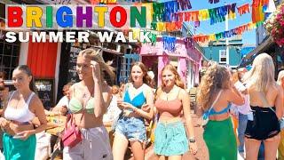  Brighton Summer Walk Tour Bustling Brighton Town Centre 4K