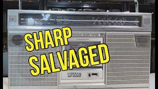 Sharp GF-6060 Radio Cassette Service & Belt Change.  FM Stereo Re-alignment. Boombox Restoration