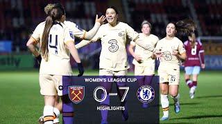 West Ham v Chelsea 0-7  Highlights  FA Womens League Cup