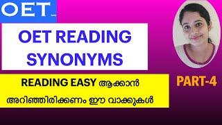 OET READING SYNONYMS PART-4