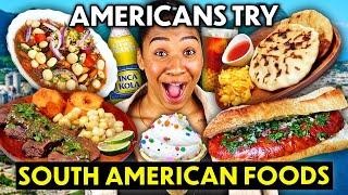 Americans Try South American Food For The First Time Choripan Anticuchos Cevichocho