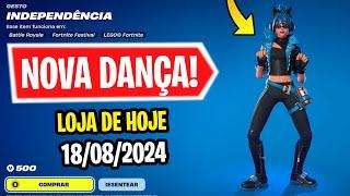  NOVO EMOTE INDEPENDÊNCIA Nova Loja de Hoje Fortnite 18 de Agosto 2024 Loja de Itens Fortnite