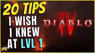 Beginners Guide to Diablo 4 - 20 THINGS I wish I knew - Leveling Class Choice Mount Renown
